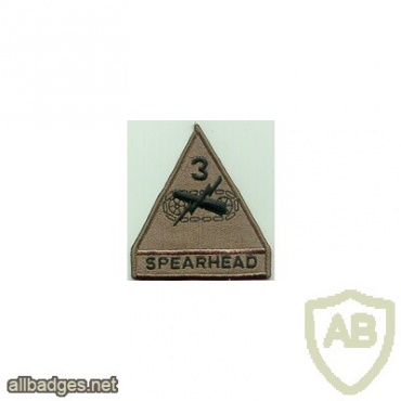 US Army 3rd Armored Division "Spearhead" sleeve patch img2710
