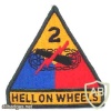 US Army 2nd Armored Division "Hell on Wheels" sleeve patch