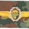 WEST GERMANY Bundeswehr - Army Parachutist wings, Basic, cloth, on camo img3750