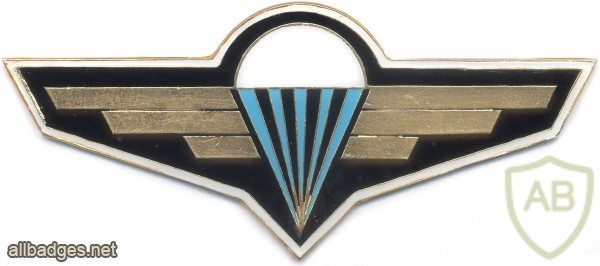 CZECH REPUBLIC Air Force Parachute Instructor badge, black background img3908