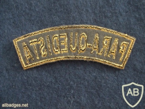 Portuguese Army "Paratrooper" black and gold uniform patch badge img4279