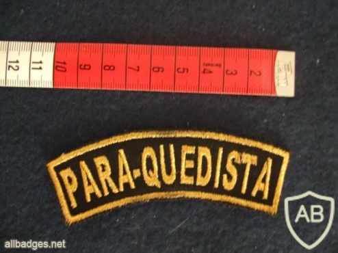 Portuguese Army "Paratrooper" black and gold uniform patch badge img4281