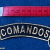 Portuguese Army "Comandos" gold and black uniform patch badge img4321