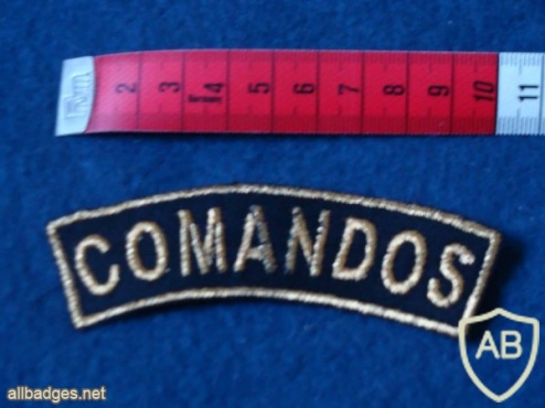Portuguese Army "Comandos" gold and black uniform patch badge img4321
