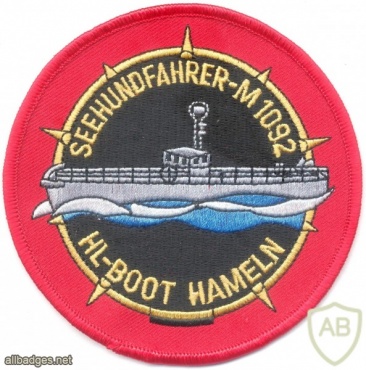 GERMANY Navy - M1092 "Hameln" minesweeper crew sleeve patch img5615