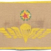 COLOMBIA Airborne Parachutist wings, Master, printed on tan