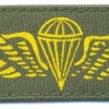 COLOMBIA Airborne Parachutist wings, Basic, printed on olive green