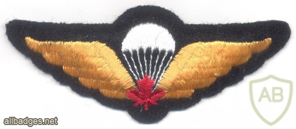 CANADA Army Parachute Jump wings, wool, padded img7033