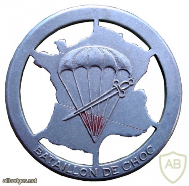 1er bataillon parachutiste de choc, 1st model, hat badge img7291