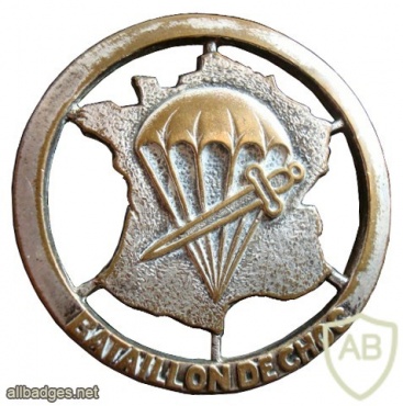 1er bataillon parachutiste de choc, 2nd model, hat badge img7290
