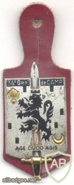 FRANCE 34th Camp Group (34e GC) pocket badge img7519