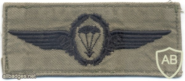 WEST GERMANY Bundeswehr - Army Parachutist wings, cloth, on olive green, subdued img9505