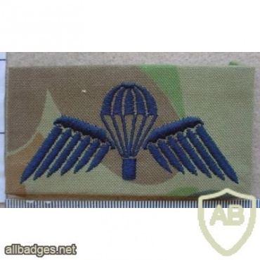 Australian Army paratrooper wings, camo dress img9869