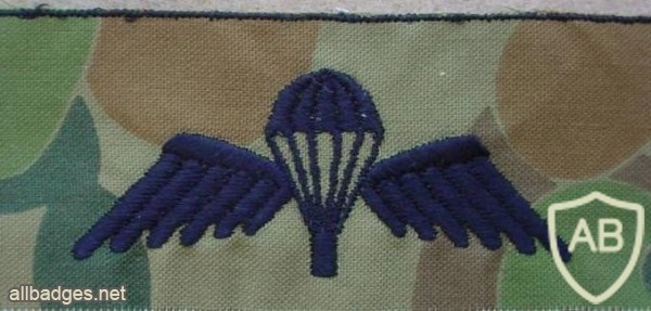 Australian Army paratrooper wings, camo dress 2 img9870