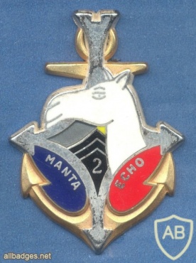 FRANCE 2nd Marine Infantry Regiment, Echo Group, Manta Operation, Tchad 1983-1984 pocket badge img10149