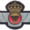 SPAIN Army Airborne Parachute wings, pre-1977, black wool