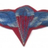 SYRIA Parachutist wings, cloth, blue on red