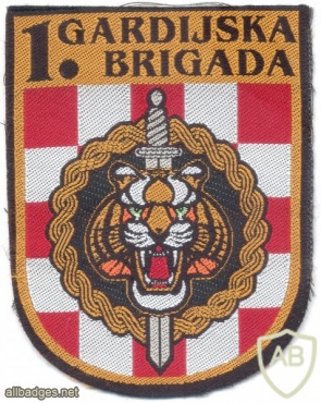 CROATIA Army 1st Mechanized Guards Brigade patch, 2nd type, 1992, War of Independence img10429