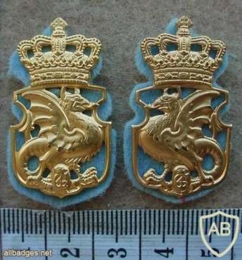 Denmark Army Bornholms Militia collar badges img10617