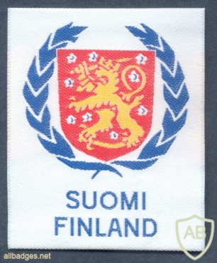 UNITED NATIONS - Finland peacekeeping contingents generic patch sleeve patch, silk bevo #2 img10682