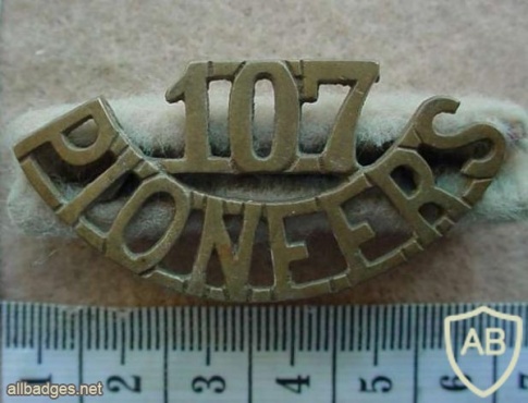 India 107th Pioneers shoulder title img12362