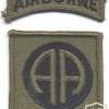 US Army 82nd Airborne Division patch and scroll, subdued img12525