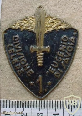 Italian 1st Cavalry Division Eugenio di Savoia arm shield img12693