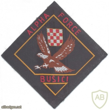 CROATIA Army Alpha Force, 1st Guards Brigade "Bušići" sleeve patch, 1992-1994 img12794