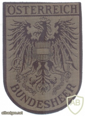 AUSTRIA Army (Bundesheer) - Army generic sleeve patch, subdued img13558