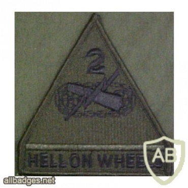 US Army 2nd Armored Division "Hell on Wheels" sleeve patch img15523