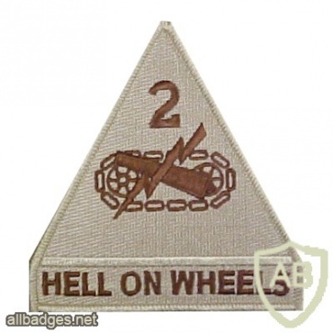 US Army 2nd Armored Division "Hell on Wheels" sleeve patch img15522