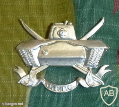 Demonstration armor school cap badge, silver img15814
