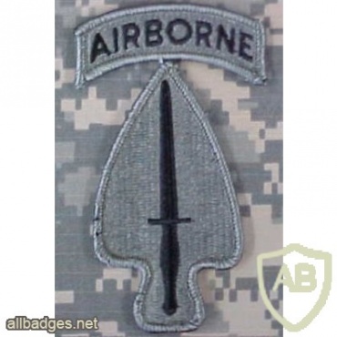 US Army Special Operations Command (Airborne) patch, desert img15729