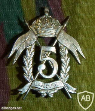 5 Regiment Lancers cap badge, old img17028