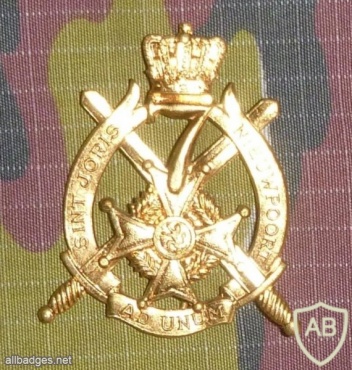 7 line infantry cap badge, gold img17009