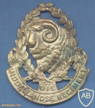 South Africa WW2 Middellandse Regiment cap badge img19782