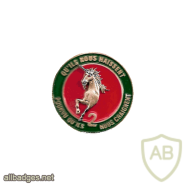 FRANCE 1st Armour Regiment, 2nd Squadron pocket badge img20339