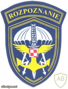 POLAND Reconnaissance Forces parachutist patch w/ "Reconnaissance" tab, thermal img20738