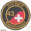 SWITZERLAND Battalion 43, Airport Regiment 4 sleeve patch