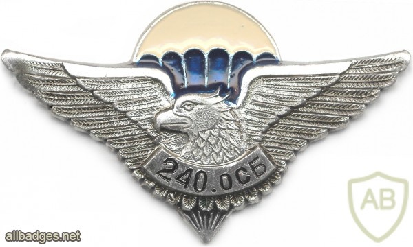 UKRAINE 240th Separate Special Battalion parachutist wings, silver img22928