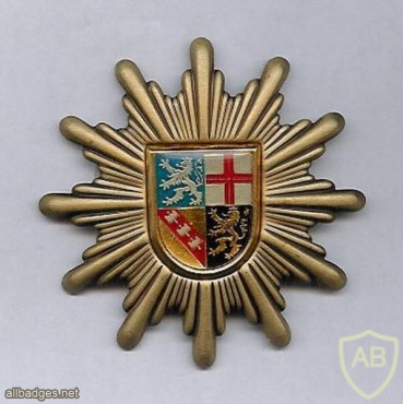 Saarland state police cap badge img23038