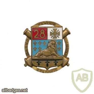 FRANCE 28th divisional heavy artillery regiment pocket badge img23019