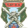 FRANCE 54th Artillery Regiment pocket badge