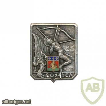 FRANCE 407th Anti-Aircraft Defence Artillery Regiment pocket badge img23124