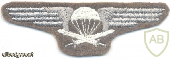 FINLAND Parachutist qualification jump wings, 2nd Class, cloth img23106