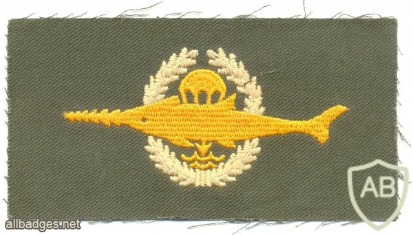 GERMANY Combat Swimmer (Kampfschwimmer) qualification badge, Class III, on olive green cloth img23674