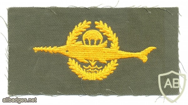 GERMANY Combat Swimmer (Kampfschwimmer) qualification badge, Class I, on olive green cloth img23676