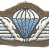 DENMARK Army Parachutist wings, cloth, on brown