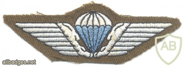 DENMARK Army Parachutist wings, cloth, on brown img23722