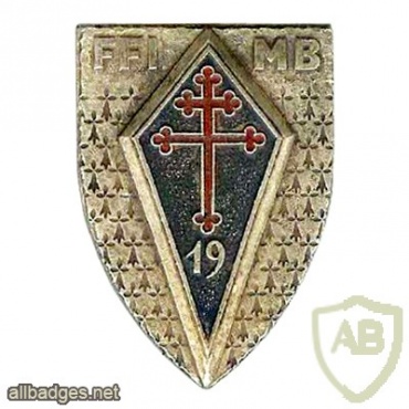France 19th Infantry Division pocket badge, type 1 img23934